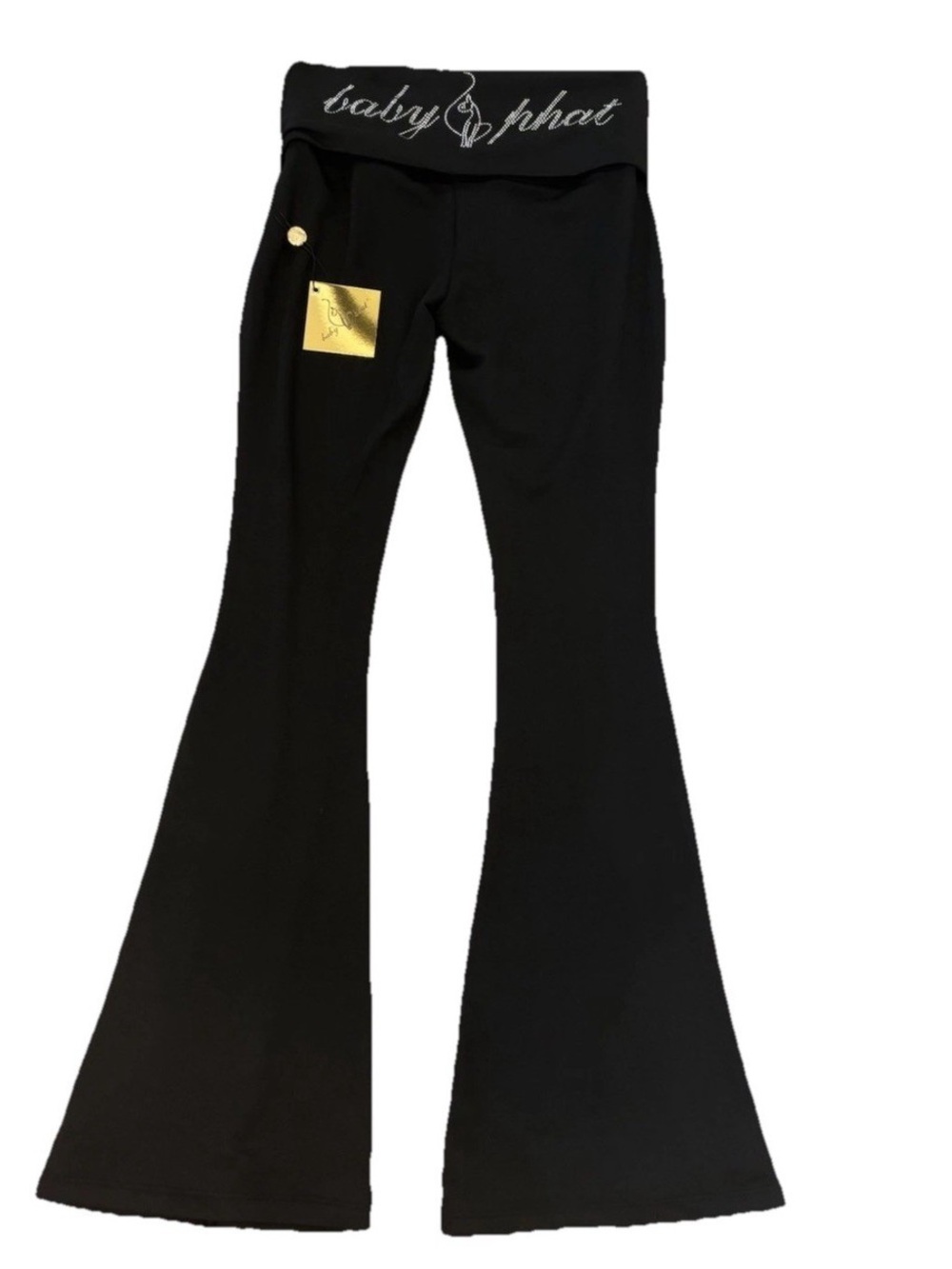 Baby Phat Black Flare Rhinestone flare leggings